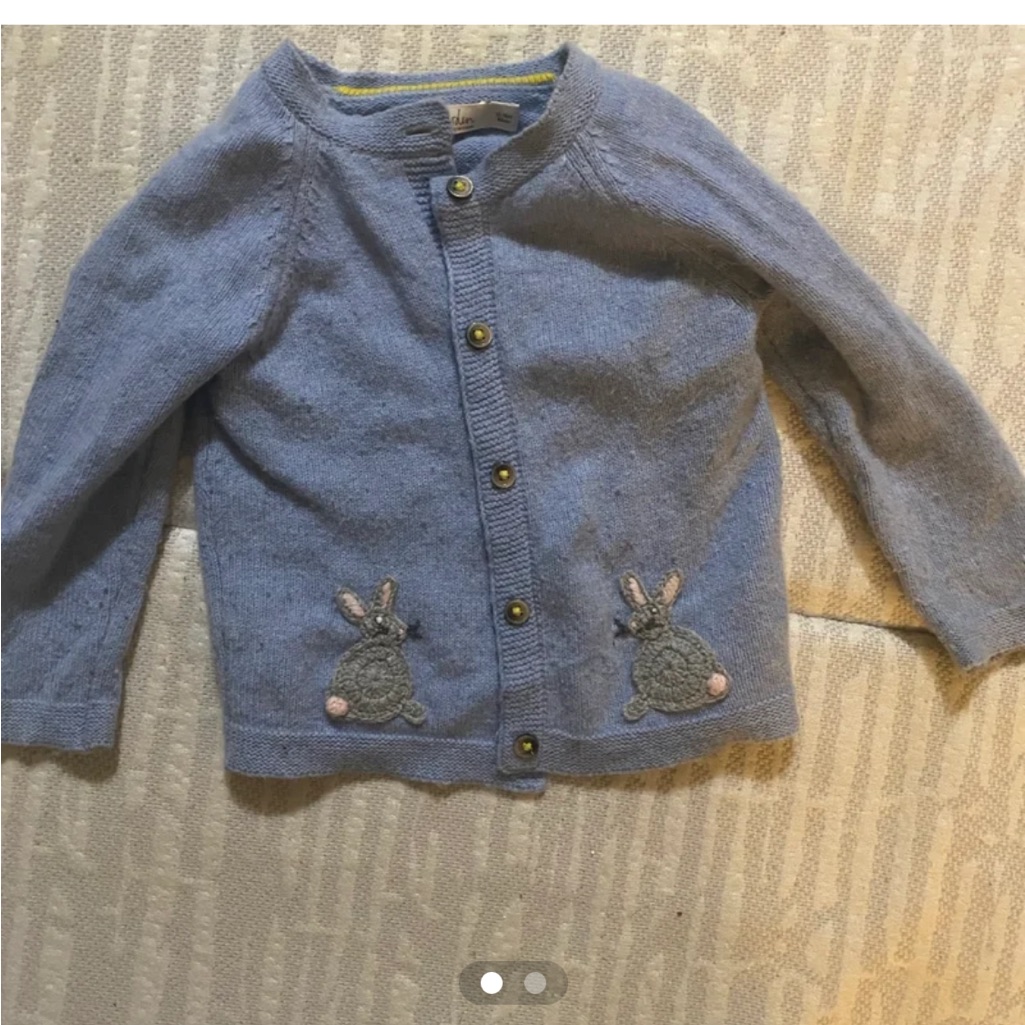 Euc Baby Boden Blue Rabbit Sweater